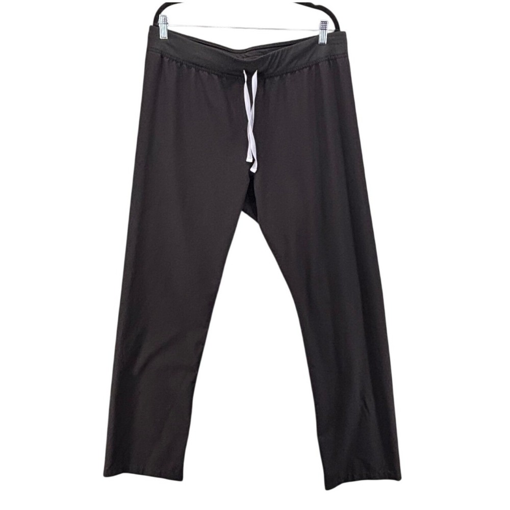 FIGS Technical Womans Scrub Pants XLT XL Tall Black Highrise Livingston Wide Leg